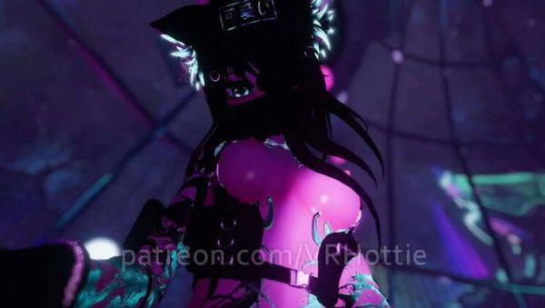 Amateur VRChat Sex: POV Striptease & Public Grind in Cyberpunk Club - veryfreeporn.com on v0d.com