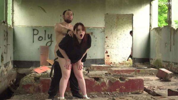 Husband Watches as Bull Fucks Cuckold Wife on Rooftop - porntry.com on v0d.com