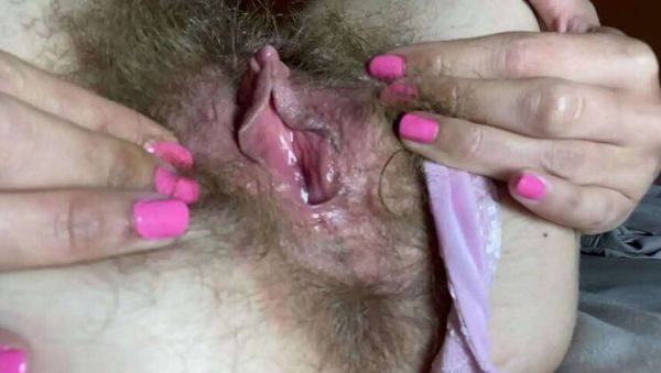 Amateur Blonde with Hairy Pussy and Big Clit Experiences Intense Orgasm - veryfreeporn.com on v0d.com