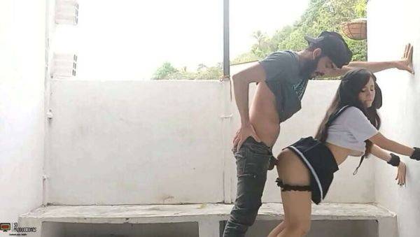 Filling a petite neighbor's hairy vagina - Spanish porn - xxxfiles.com - Spain on v0d.com