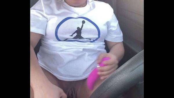 MILF Nofacebae Gets Caught Masturbating with Dildo in Parking Lot Car - xxxfiles.com on v0d.com