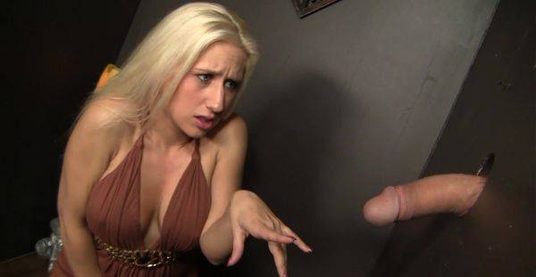 Lovely blonde puts her hands on the big dick and prepares to fuck - xbabe.com on v0d.com