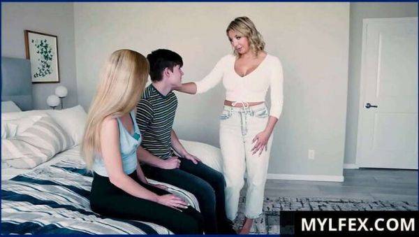 MylfeX: MILF Tutors Steamy Lessons to Her Innocent Stepkids (Featuring Macy Meadows, Sophia Deluxe) - porntry.com on v0d.com