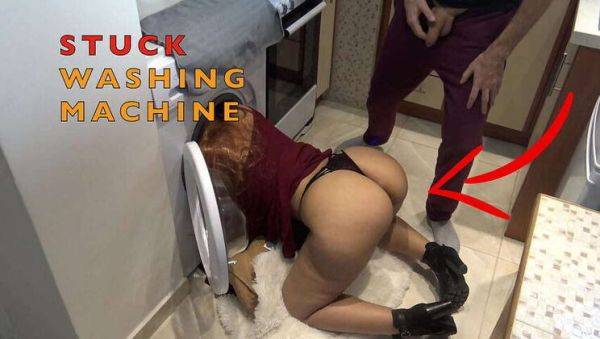 Dumb Maid Trapped in Washing Machine - xxxfiles.com on v0d.com