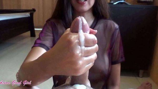 Asian Good Girl's Handjob Compilation 2 - Big White Cock & Oil - porntry.com - Thailand on v0d.com