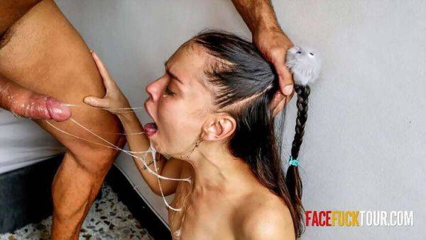 Latina in Tears During Face Fucking, Swallows Cum - porntry.com on v0d.com