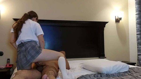 Authentic amateur footage: Old man with a young Latin student! A real 18-year-old teen, petite and skinny, in a student uniform! Not fake, homemade video, featuring natural tits and hot colle - porntry.com on v0d.com