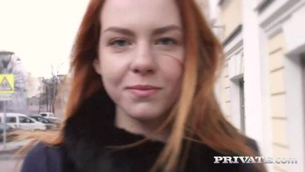 Candy, squirting redhead takes a creampie - porntry.com - Russia on v0d.com