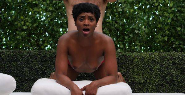 Ebony babe casts for porn the hard way until sperm blasts on her fine ass - alphaporno.com on v0d.com