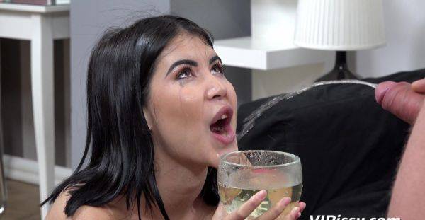 Brunette beauty drinks pee and fucks in the ultimate sex fetishes - alphaporno.com on v0d.com