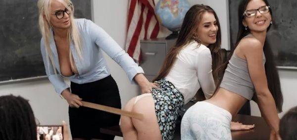 Professor London Rivers Teaches Slutty Students Milana Ricci and Sofie Reyez A Naughty Lesson - inxxx.com on v0d.com