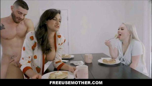 Hot MILF Threesome with Haley Spades and Penny Barber - Free Use Family Fun at Breakfast - xxxfiles.com on v0d.com