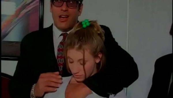 Young Blonde Teen Gets Double Penetrated in Rough Anal Threesome - veryfreeporn.com on v0d.com