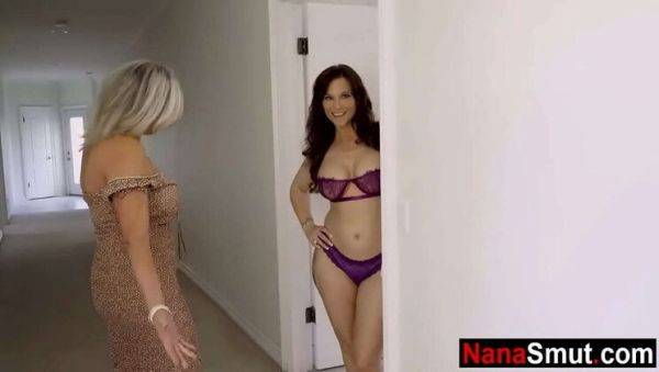 Hot Step Grandma's Friend Seduces Young Boy - Syren De Mer - porntry.com on v0d.com