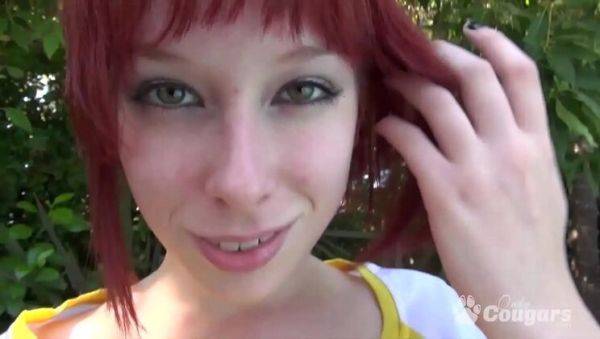 Young Redhead Zoey Nixon Takes Hardcore Action with Older Man - porntry.com on v0d.com