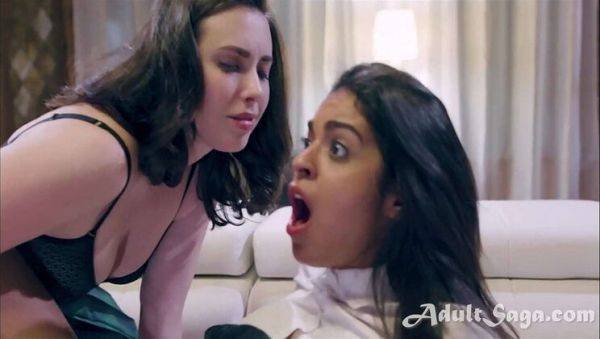 18-Year-Old Virgin Teen Casey Calvert Loses It in First-Time Threesome with Vienna Black - porntry.com on v0d.com