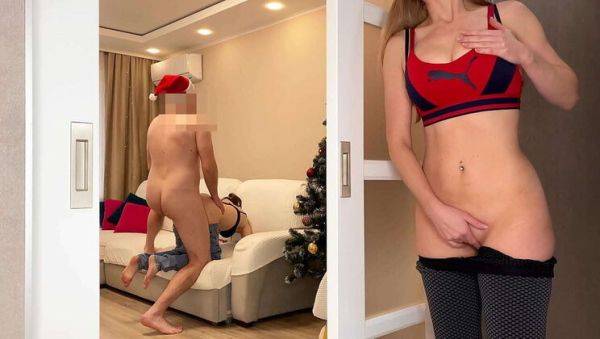Russian Amateur Fucks Teacher and Stepmom for Christmas Party - New Year 2024 Sex with Nellyborsh & Teoteo - porntry.com - Russia on v0d.com