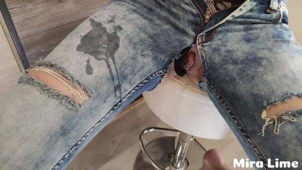 Mira Lime Gets Her Jeans Ripped Off and Fucked Hard by Babe Flows - porntry.com on v0d.com