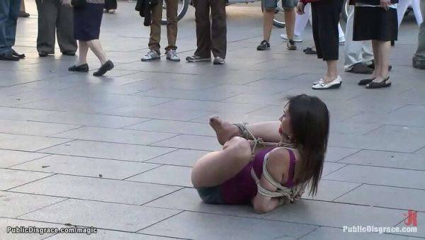 Spanish hottie Samia Duarte gets dominated and punished in public by James Deen - porntry.com - Spain on v0d.com