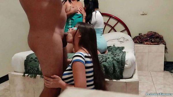Wife Surprises Me with Lesbian Sleepover Orgy - Homemade Foursome with Big Ass Brunettes - veryfreeporn.com on v0d.com