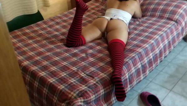 Step Dad Watches Teen Masturbate and Fingers Her Shaved Pussy - Homemade Amateur Cuckold - xxxfiles.com on v0d.com