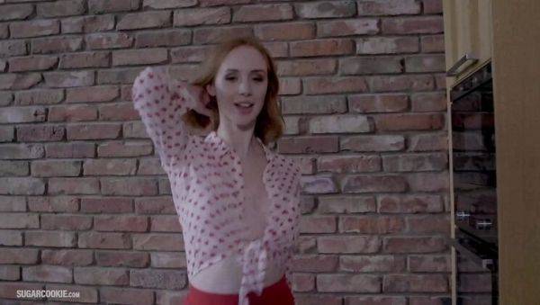 Natural redhead Lenina Crowne takes big cock creampie in kitchen POV - xxxfiles.com on v0d.com