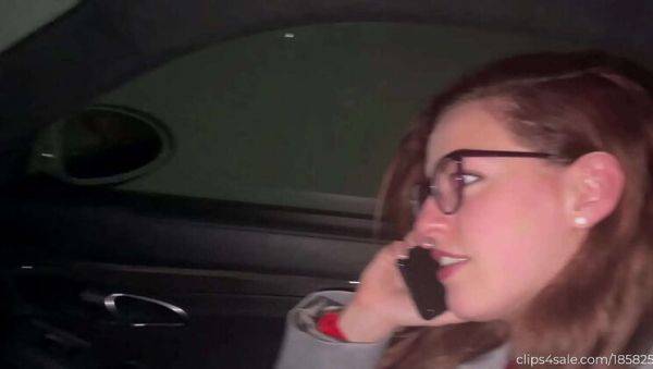 Carolina Iena Gives Hot Blowjob and Footjob in Car - Redhead Italian Babe with Tattoos - xxxfiles.com - Italy on v0d.com