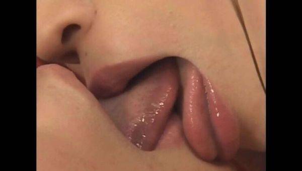 Hot Asian Lesbians Yui Hatano & Yui Oba Kissing Closeup Sloppy Action - veryfreeporn.com on v0d.com