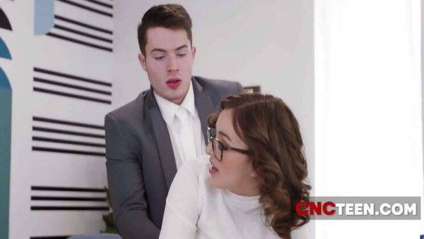 Office Freeuse: Cute Teens in Skirts Overpowered by Boss - xxxfiles.com on v0d.com