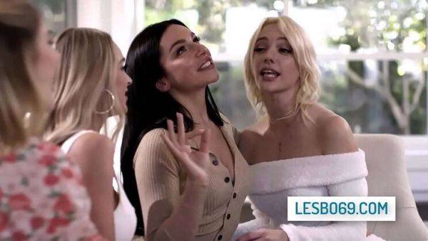 Lesbian Foursome with Kenna James, Emma Hix, April Olsen & Kenzie Anne - Pussy Licking & 69 Action - porntry.com - Usa on v0d.com