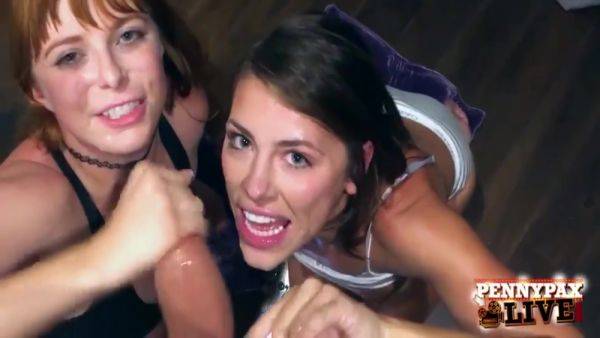 Pov Sensation Team Up To Sizzle Alex Legends Cock In A Steamy Double Bj! - hclips.com on v0d.com
