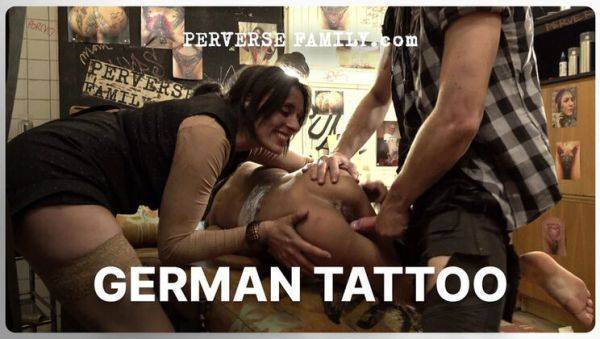 German Tattoo Family Fuck: Anna de Ville Rough Anal & Deep Throat with George Uhl - xxxfiles.com - Britain - Germany on v0d.com