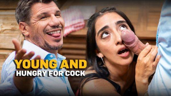 Hot Latina Brunette Seduced By Older Men - HD 1080p Hardcore Sex - xxxfiles.com - Spain on v0d.com