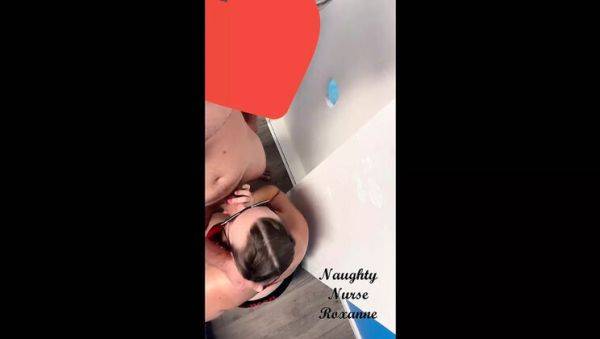 Naughty Nurse Roxanne Fluffing Gloryhole Blowjob BTS - Amateur Homemade MILF - xxxfiles.com - Britain - Usa on v0d.com