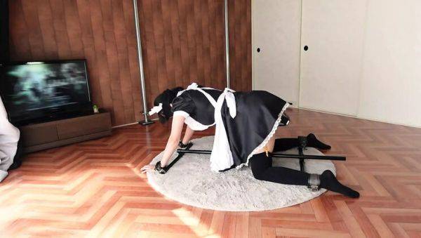 Ushirosugatanomiki Bound On All Fours For 90 Minutes Of Pleasure - Maid Outfit, Vibrator Orgasm Control, BDSM Bondage HD - xxxfiles.com on v0d.com