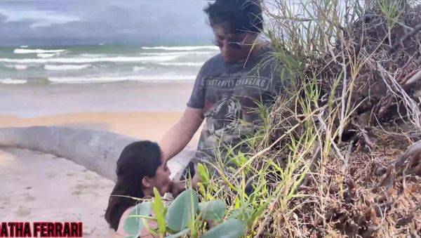 Cheating Husband Blows His Load on Beach with Big Booty Latina - xxxfiles.com - Spain on v0d.com