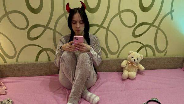Stepdad Punishes Stepdaughter For New Phone - Blowjob And Cowgirl Riding - veryfreeporn.com - Russia on v0d.com