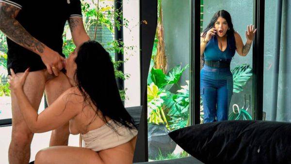 Big Ass Colombian MILF SarahBlack Fucks Husband in Kitchen While Friend Watches - Deep Throat Blowjob & Doggy Style - veryfreeporn.com - Spain - Peru - Colombia on v0d.com