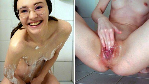 Very Skinny German Girl Squirting with Small Tits and Big Labia - porntry.com - Germany on v0d.com
