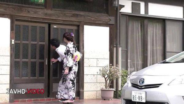Maya Kawamura & Ibuki Akitsu Wild Japanese Kimono Babe Hardcore Fuck Swallows Load - porntry.com - Japan on v0d.com