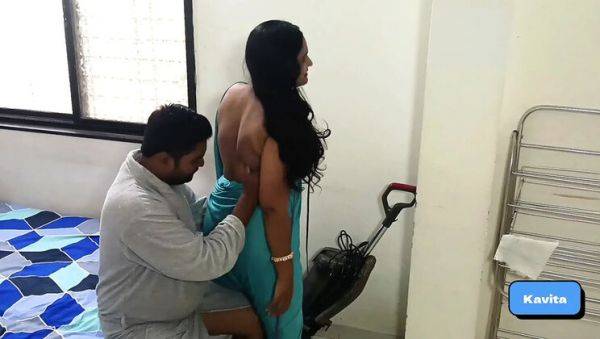 Kavita's Hairy Pussy Fucked in Silk Saree - Desi Indian Blowjob Close Up - xxxfiles.com - India on v0d.com