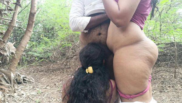 Hot Indian Threesome Outdoor Fucking with Inba and Laxi Ammu - porntry.com - India on v0d.com