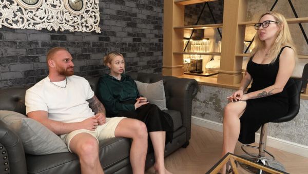 Bella Mur & Sara Bork Threesome Cuckold Wife: Big Dick Blowjob & Rough Doggy Style Fuck - porntry.com - Britain on v0d.com