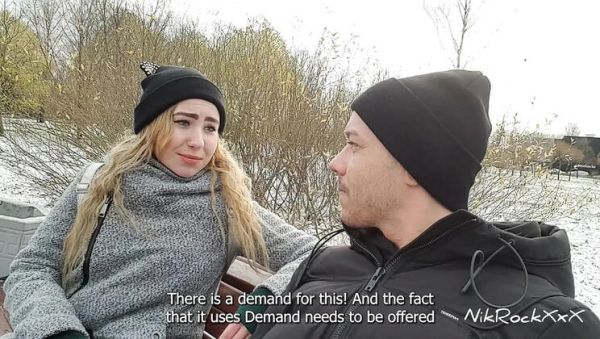 Russian Pickup: Nikolas Fucks Teen Blonde in Hallway with Big Ass & Natural Tits - porntry.com - Russia on v0d.com