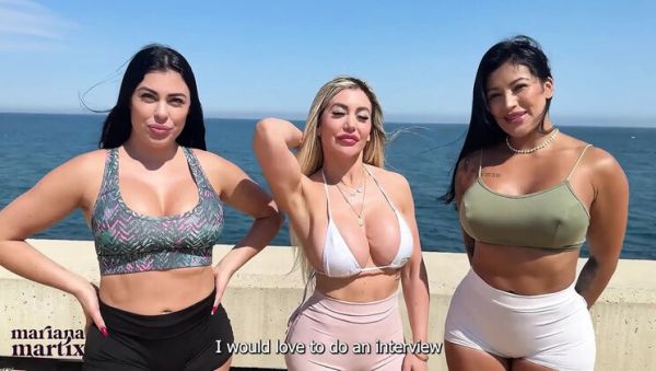 Mariana Martix Fucked Hard by Friends on Beach - Big Tits Latina Threesome with Sergio Lagos - veryfreeporn.com - Spain - Colombia on v0d.com