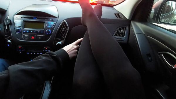 Step Mommy Teases Me With Her Nylon Legs In The Car - veryfreeporn.com - Britain - Spain - Romania - Germany on v0d.com