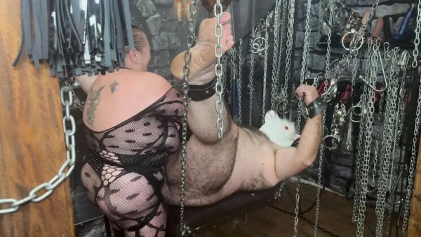 Mature BBW Domina Satana Dominates Sub Lamby in Hardcore BDSM Dungeon - xxxfiles.com - Britain on v0d.com