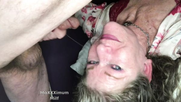 Granny GILF Throat Fuck Blowjob on Table - MaXXXimumMilf Deep Throat Swallow - porntry.com - Usa on v0d.com