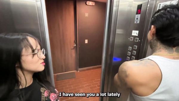 Neighbor Gets Fucked Hard in Elevator - Big Tits Colombian Amateur Doggystyle - porntry.com - Colombia on v0d.com