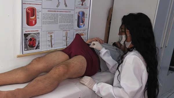 Nurse Excited By Patient's Huge Uncontrollable Erection In Hospital - Brunette Latina In Uniform - xxxfiles.com - Brazil on v0d.com